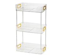 Vitrine pour ornements - Organisateur de salle de bain à double niveau, étagère de vanité | Étagère de lavabo de toilette, étagère de lavabo de table de maquillage, soins de la peau, parfum, baume