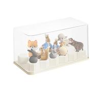 Vitrine pour Poupée - Vitrine pour Jouets,avec Support en Cubes Détachable Boîtes De Stockage Transparentes pour Collection Miniature Étagère Cabinet
