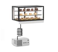 Vitrine Réfrigérée 4 faces Série Cold Integra Base 100 avec Groupe Accès Arrière 2 Etagères Sayl