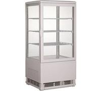 Vitrine Réfrigérée 4 Faces Vitrées Blanche 68 L Combisteel NC G