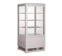 Vitrine Réfrigérée 4 Faces Vitrées Blanche - 68 L - Combisteel - R600A