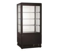 Vitrine Réfrigérée 4 Faces Vitrées Noire - 68 L - Combisteel - R600A