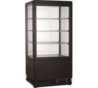 Vitrine Réfrigérée 4 Faces Vitrées Noire 78 L Combisteel G