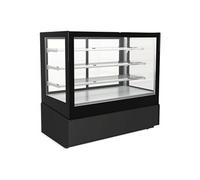 Vitrine Réfrigérée 4 faces Vitrées Pâtisserie Snacking avec 3 Etagères et Groupe Logé