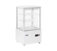 Vitrine réfrigérée - 58 l - Royal Catering - 3 niveaux - Blanc - Verrouillable RCCC-58-WT