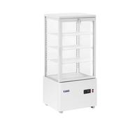 Vitrine réfrigérée - 78 l - Royal Catering - 4 niveaux - Blanc - Verrouillable
