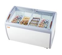 Vitrine Réfrigérée à Crème Glacée Commerciale-VEVOR-Comptoir à Glace 362 L-Congélateur Mobile avec Dessus en Verre