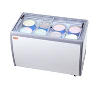 Vitrine Réfrigérée à Crème Glacée Commerciale-VEVOR-Comptoir à Glace 370 L-Congélateur Mobile avec Dessus en Verre