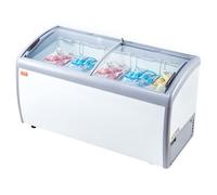 Vitrine Réfrigérée à Crème Glacée Commerciale-VEVOR-Comptoir à Glace 460 L-Congélateur Mobile avec Dessus en Verre