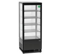 Vitrine Réfrigérée à Poser - 98 Litres - Blanche ou Noire - Bartscher Noir