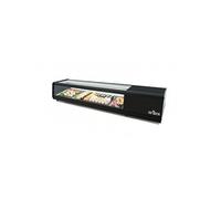 Vitrine Réfrigérée à Sushi Noire Capacité 6 Bacs GN 1/3
