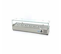 Maxima Vitrine réfrigérée apparente 140 cm pour 6 bacs 1/3 GN - Vitrine réfrigérée - Cycle de Refroidissement Unique - Vitrine réfrigérée Restauration