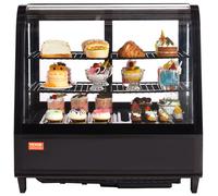 Vitrine Réfrigérée Commerciale 100 L-VEVOR-Vitrine à Pâtisserie 2 Niveaux-Réfrigérateur avec Éclairage LED-pour Boulangerie Gâteaux
