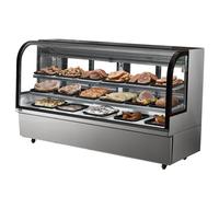 VEVOR Vitrine Réfrigérée Commerciale 901 L, Vitrine à Pâtisserie 4 Niveaux, Réfrigérateur avec Éclairage LED, Refroidissement par Aspiration Descendante, Mobile avec Roulettes, pour Boulangerie Gâteau
