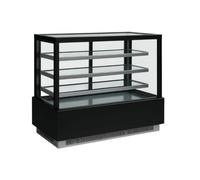 Générique Vitrine Réfrigérée Cubique Kuby 1500 - 3 Étagères - LED - +2°C/+8°C - Verre Trempé - 1500 mm