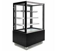 Vitrine réfrigérée cubique - Kuby 3 - 900 mm - +2/+8°C - 3 étagères LED