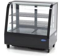 Vitrine réfrigérée - 100L - 68cm - Noir - Porte Coulissante arrière -