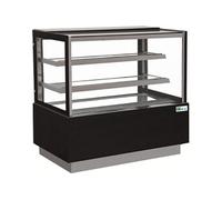 Vitrine Réfrigérée Droite à Pâtisseries 4 faces Vitrées L 900 à 1800 mm