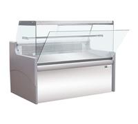 Vitrine Réfrigérée Horizontale Grise Vitre Droite L 1340 mm