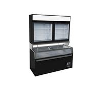 CombiSteel Vitrine Réfrigérée Murale Libre Service Noire Négatif - 2 ou 3 Portes