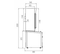 CombiSteel Vitrine Réfrigérée Murale Libre Service Noire Négatif - 2 ou 3 Portes