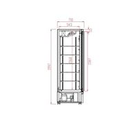 Vitrine Réfrigérée Murale Positive Noire De 2 à 4 Portes Combisteel