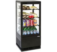 Vitrine Réfrigérée Noire à Poser - 78L - Casselin