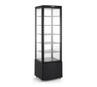 Vitrine réfrigérée panoramique - PESAGE MB - 235 L - Froid ventilé - 0/+12°C - Éclairage LED - Noire