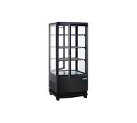 Vitrine Réfrigérée Porte Incurvée Série C Noire 86 Litres