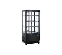 Vitrine Réfrigérée Porte Incurvée Série C Noire 86 Litres