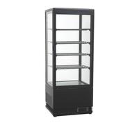 Vitrine réfrigérée positive à poser 98L - R600a - température 0/+12°C - déivrage automatique - LED