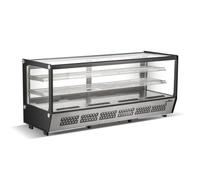 Vitrine réfrigérée positive de comptoir noire 268 Litres PREMIUM - GOLDINOX