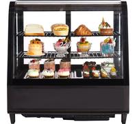 Vitrine réfrigérée pour boulangerie - 100L - 2 couches - Vitrine réfrigérée - Vitrine boulangerie - idéale pour les produits frais de boulangerie