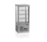 Vitrine réfrigérée pour présentation et stockage sur comptoir 78L - Noir ou Gris - Tefcold - Gris - l- L1- P- h