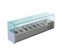 Générique Vitrine Saladette Réfrigérée à Ingrédients 1500 mm - 7 x GN 1/4 - +2°C/+8°C - Inox
