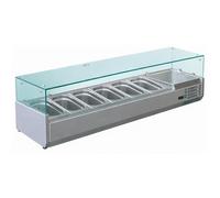 Vitrine Saladette Réfrigérée à Ingrédients 1400 × 335 × 435 mm - 6 GN 1/4
