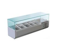 Vitrine saladette réfrigérée - PESAGE MB - 1200 mm (5 GN 1/4) - +2/+8°C - Thermostat digital - Froid statique