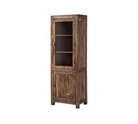 Vitrine Sheesham gris huilé 65x42x190 cm (BxTxH) NATURE GREY #53