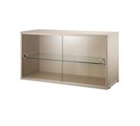 String Furniture Armoire avec vitrine - Frêne