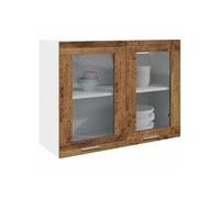 Vitrine suspendue "Lyon" Bois ancien 80 x 31 x 60 cm Bois d'ingénierie 856119