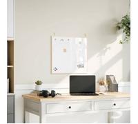 vidaXL Tableau blanc magnétique mural cadre en pin massif 60 x 55 cm effaçable à sec