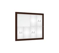 Vitrine Tradition RAL8017 - 8 A4 - 830x980mm - PROCITY - 405060.8017