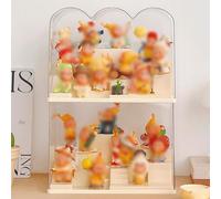 Vitrine Transparente À Plusieurs Niveaux, Vitrine Pour Objets De Collection, Couvercle Supérieur Amovible, Facile À Nettoyer(Beige,Square+Cloud)