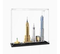 Vitrine transparente en acrylique compatible avec le modèle de rue New York de la marque Le-go 21028 - Protection contre la poussière - Organisateur de collection (vitrine uniquement) (3 mm)