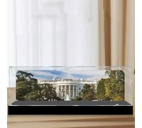 Vitrine transparente en acrylique pour Lego 21054 modèle d'horizon de maison blanche, objet de collection, cadeau, boîte à poussière, organisateur (boîte de présentation uniquement) (style aérographe)
