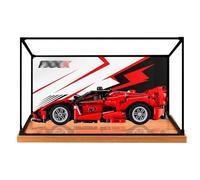 Vitrine transparente en acrylique pour Lego 42212 modèle de voiture de course, boîte transparente, boîte de rangement, boîte anti-poussière (modèle non inclus) (bordure en alliage de fond-B)