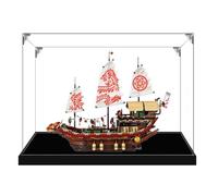 Vitrine transparente en acrylique pour Lego 70618 Destiny's Reward Model, boîte transparente, boîte de rangement, boîte anti-poussière (modèle non inclus) (base noire, 3 mm)