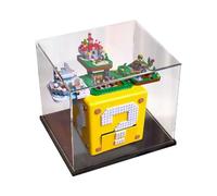 Vitrine transparente en acrylique pour Lego 71395 Mario Question Mark Tiles, vitrine anti-poussière compatible avec Lego 71395 Boîte de présentation anti-poussière 34,8 x 24,9 x 40,9 cm (seulement