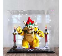 Vitrine transparente en acrylique pour Lego 71411 Mecha, anti-poussière et transparente (boîte de présentation uniquement) (base noire)