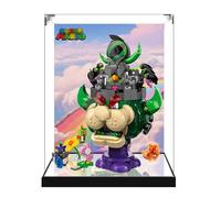 Vitrine transparente en acrylique pour Lego 72042 modèle Prince Florian et château, boîte transparente, boîte de rangement, boîte anti-poussière (modèle non inclus) (Base miroir+fond 3 mm)